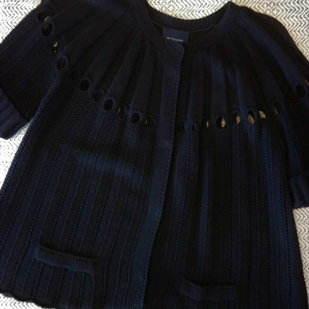 Witchery 100% A-Line Cotton Knit Cardigan